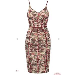 House of CB Sable Corset Bodycon Floral Dress Size Medium